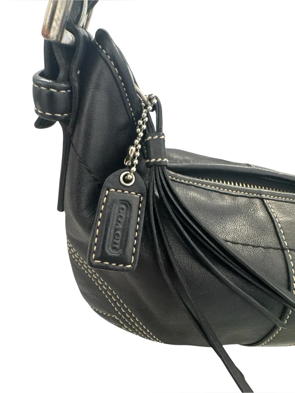 Coach Black Leather Vintage Mini Hobo Y2K Soho hobo Shoulder Bag EUC 8A01
